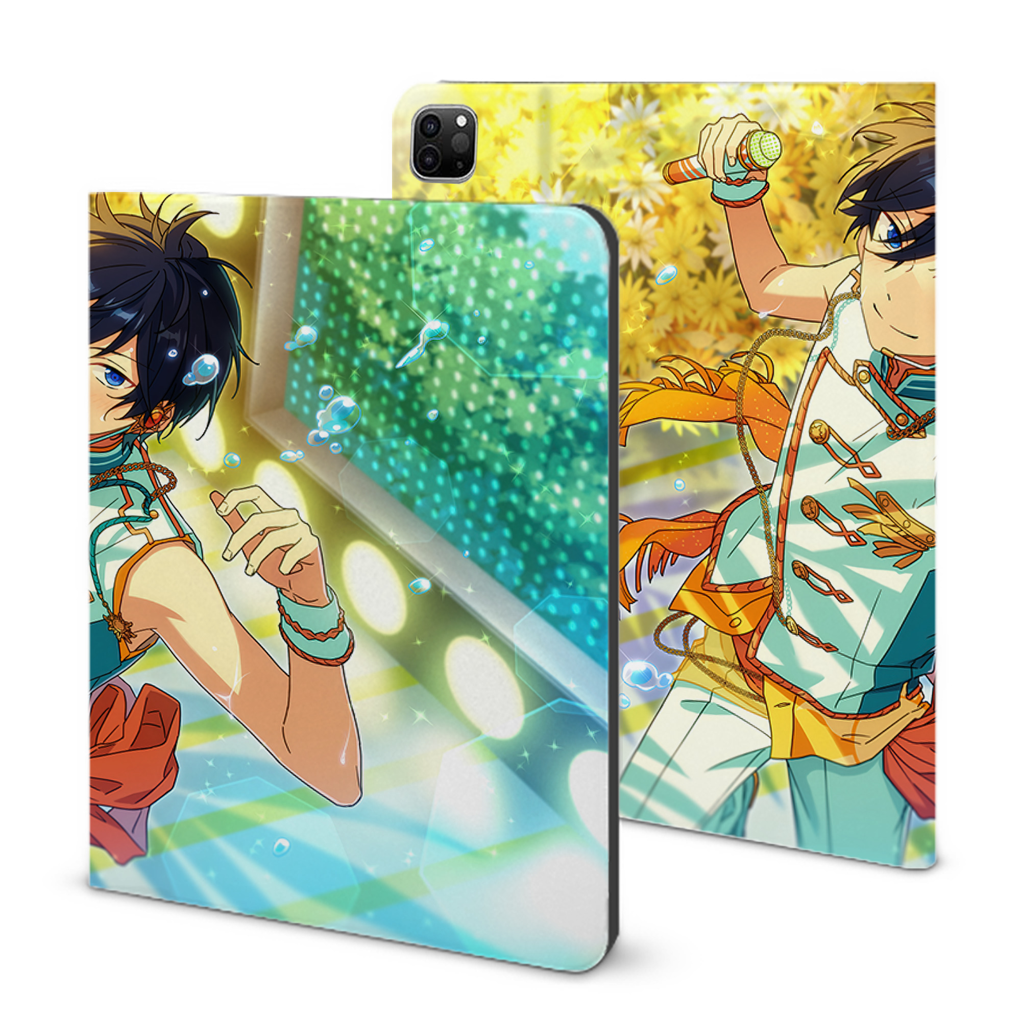 （画像用） あんさんぶるスターズ! Ensemble Stars IPad ケース ブック型 PUレザー TPU 耐衝撃 軽量 薄型 ペン収納なし 全面保護 IPad 各モデル対応